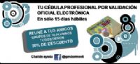 CEDULA PROFESIONAL POR VALIDACIÓN ELECTRÓNICA